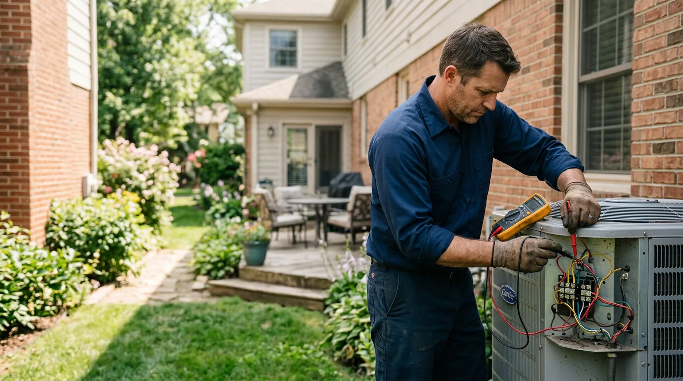 HVAC technician working near Livermore, CO